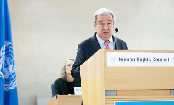 A Genève, le chef de l’ONU dénonce « l’asphyxie » des droits humains par les autocrates et les bellicistes